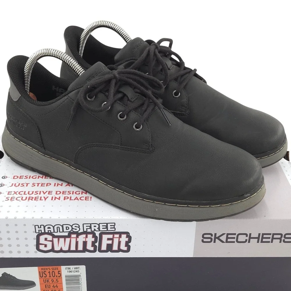 Skechers Hands Free Swift Fit Shoes Mens 10.5 Black Slip-in Walking Comfort